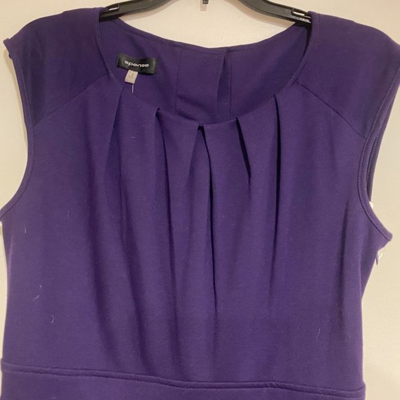 Spense Peplum Waist Dress, Solid Purple, Size 8 - NWT - Picture 3 of 13